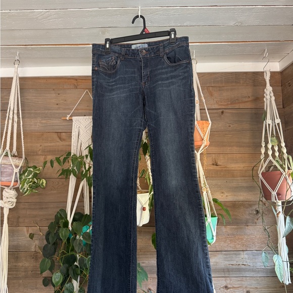 Jolt Dark Blue Flare Women's Jeans - Picture 1 of 6